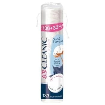 Cleanic وسادات قطنية ناعمة ومريحة 100+33%