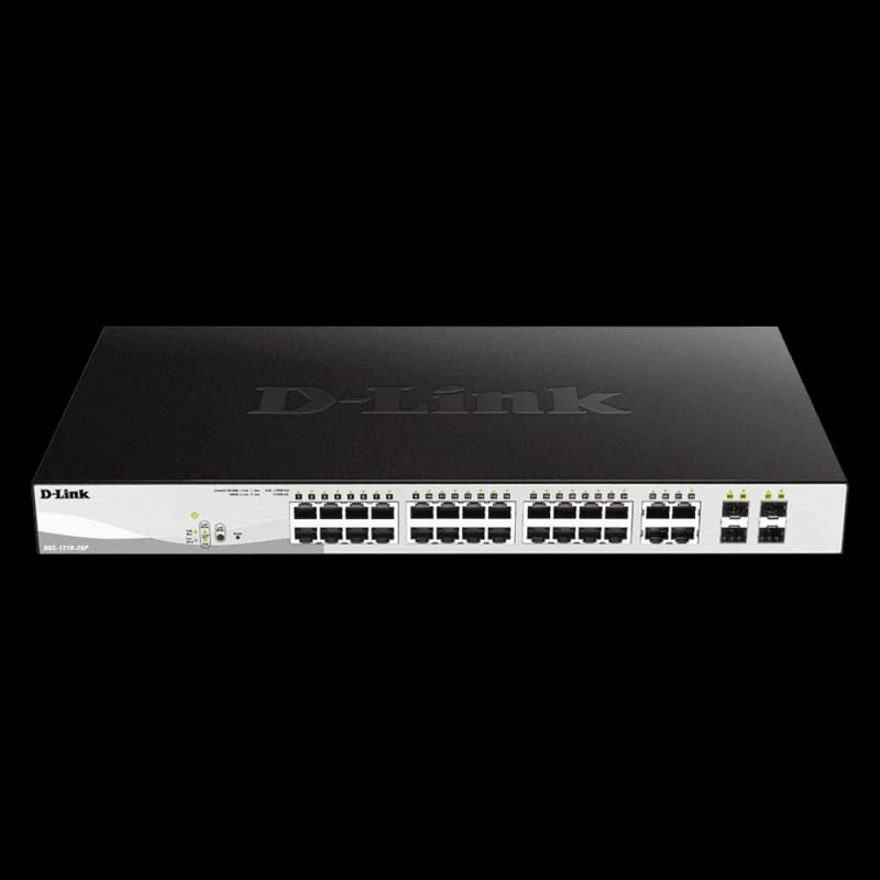محول الشبكة الذكي المُدار من D-Link DGS-1210-28P � 28 منفذ جيجابت