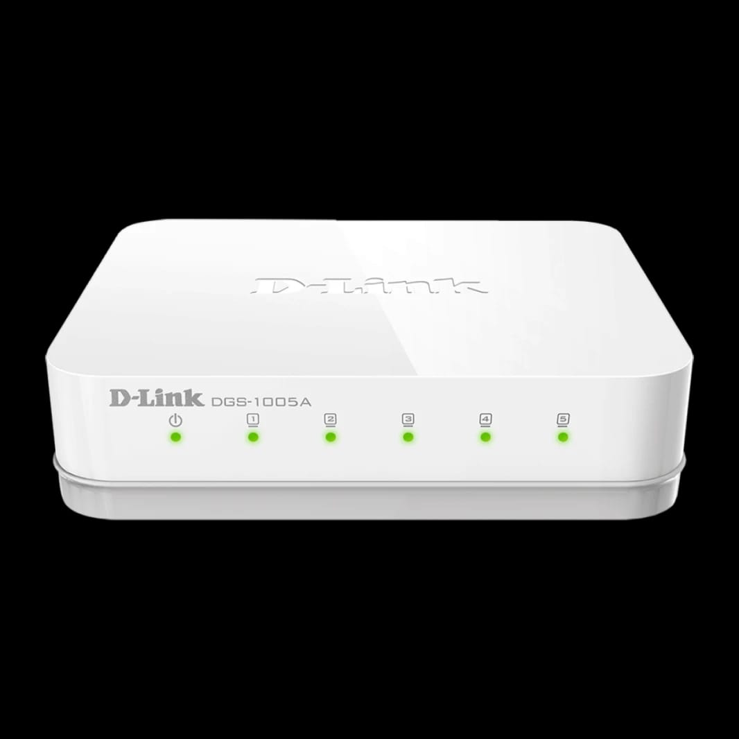 محول سطح المكتب D-Link DGS-1005A بخمسة منافذ جيجابت - حل الشبكات السهل