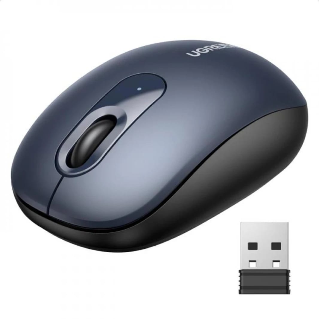 ماوس لاسلكي UGREEN MU105 2.4G مع مستقبل USB - أزرق منتصف الليل