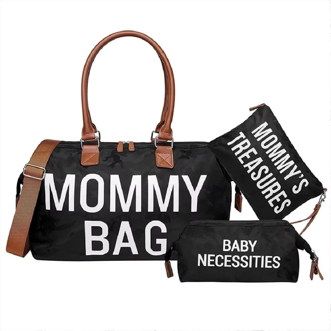 حقيبة أمومة كبيرة للولادة والسفر مع حقيبتين تنظيم – Mommy Bag مقاومة للماء brown
