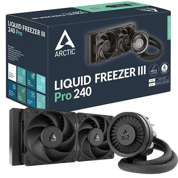 مبرد سائل Arctic Freezer III Pro 240 المتكامل والمتوافق مع معالجات متعددة