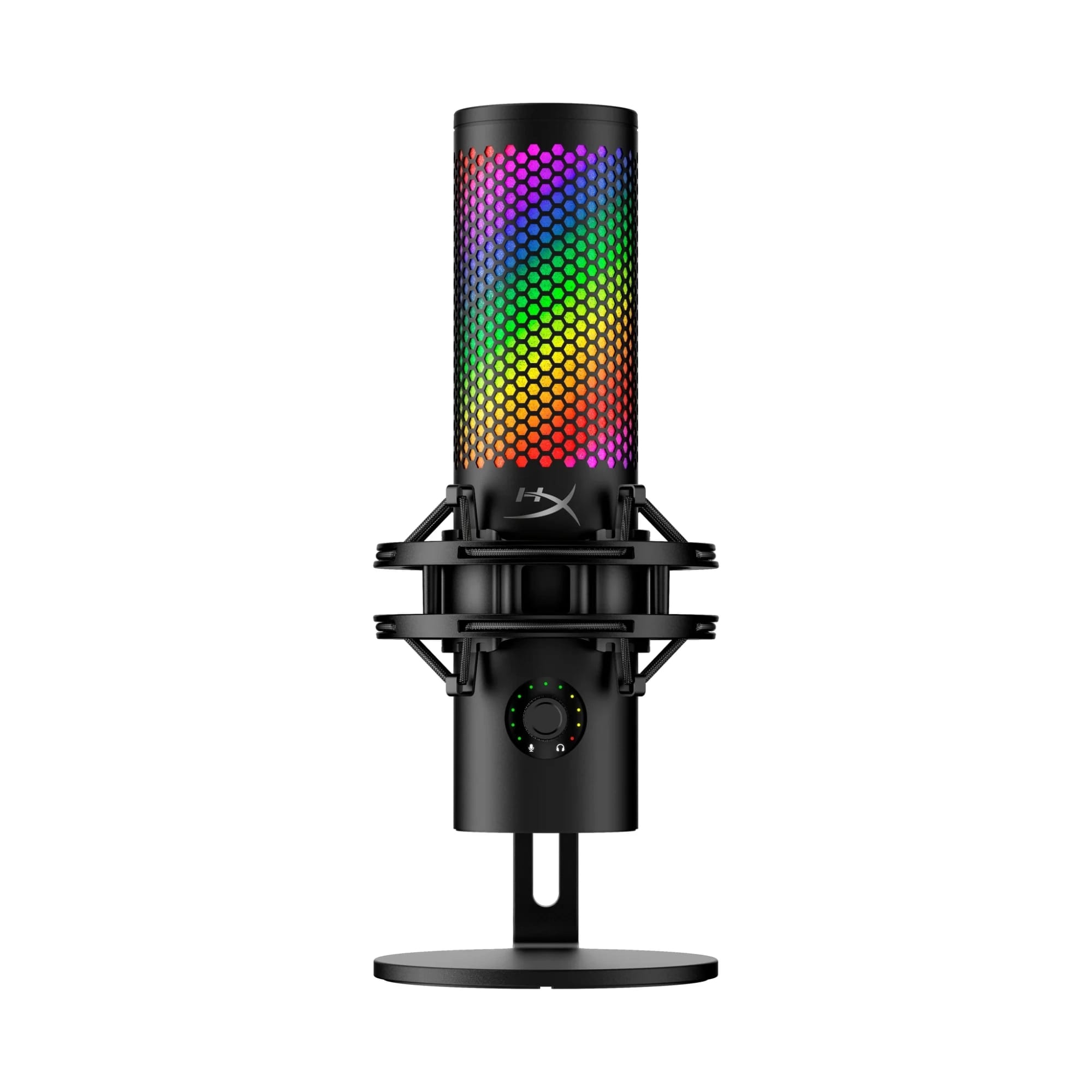 مايكروفون USB مكثف HyperX QuadCast S RGB باللون الأسود