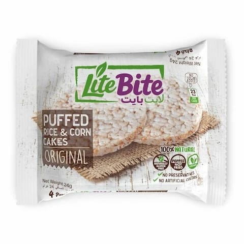 Lite Bite كعكات الأرز الأصلية 24 جرام