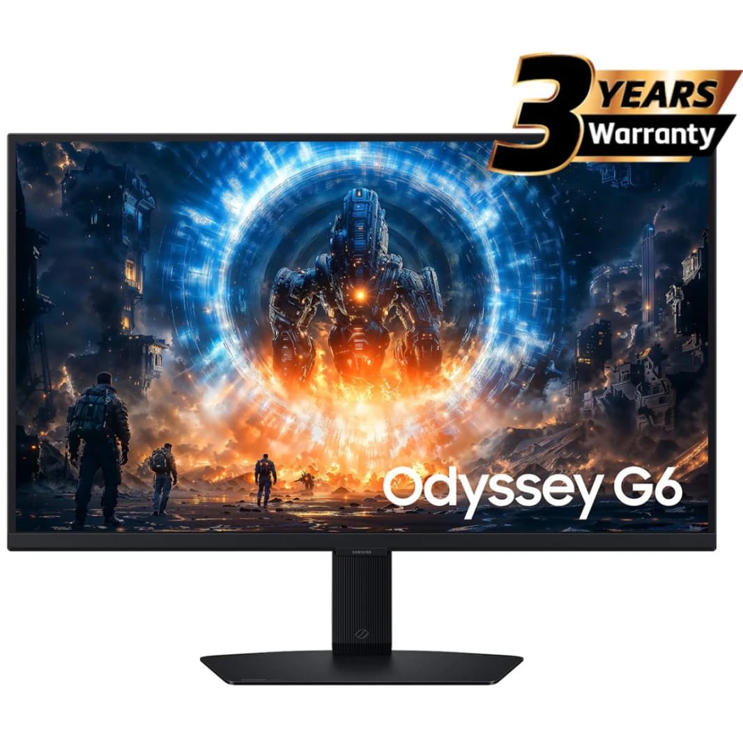 شاشة سامسونج أوديسي G6 (FG600) 27" مسطحة 2K، 350 هرتز، 1 مللي ثانية، HDR 400، 99% sRGB