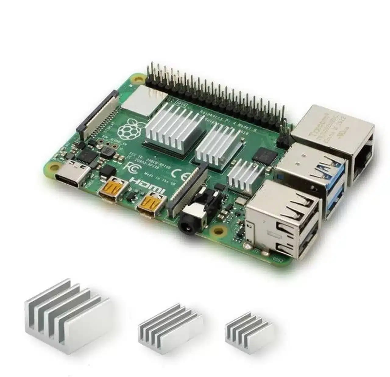 مجموعة خافض الحرارة الألومنيوم لـ Raspberry Pi 4B