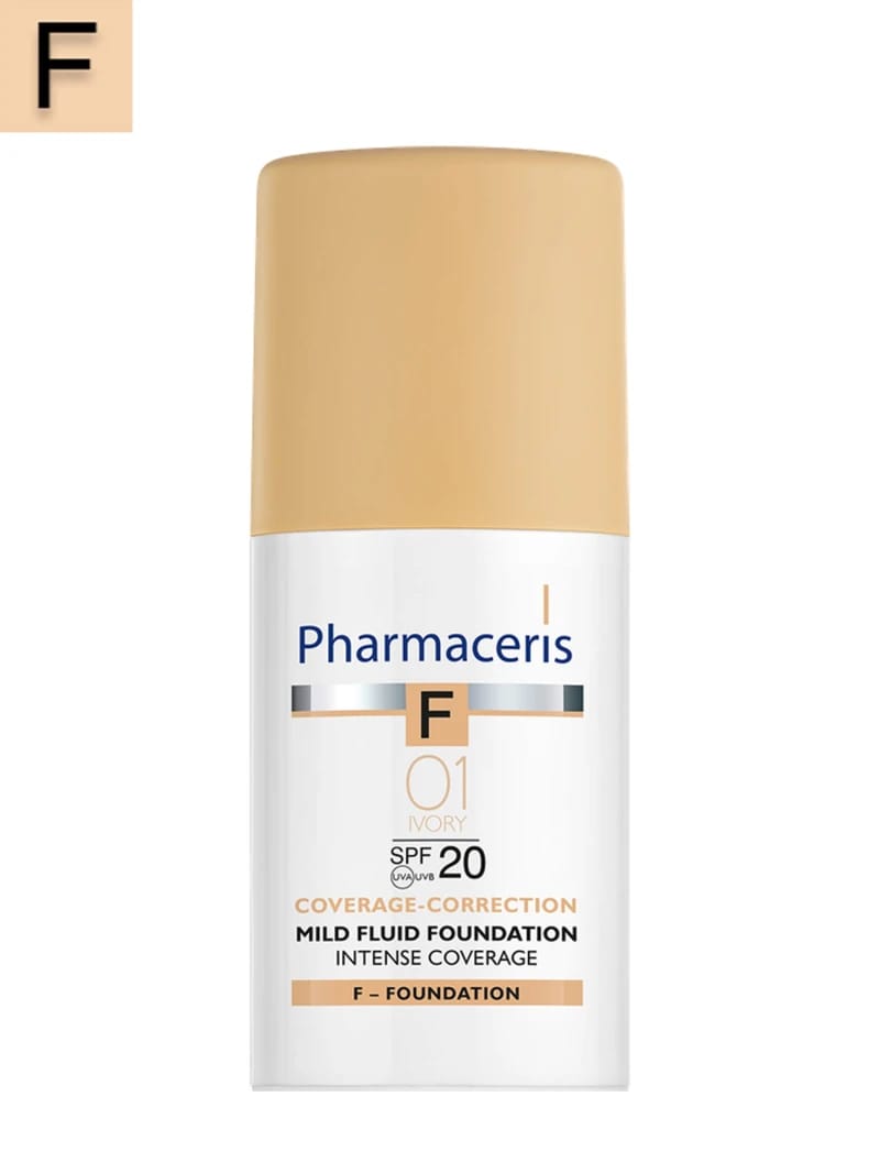 Pharmaceris F كريم أساس سائل بعامل حماية 20 (01 Ivory) 30مل
