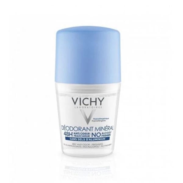 Vichy مزيل العرق المعدني رول أون 50 مل - أزرق