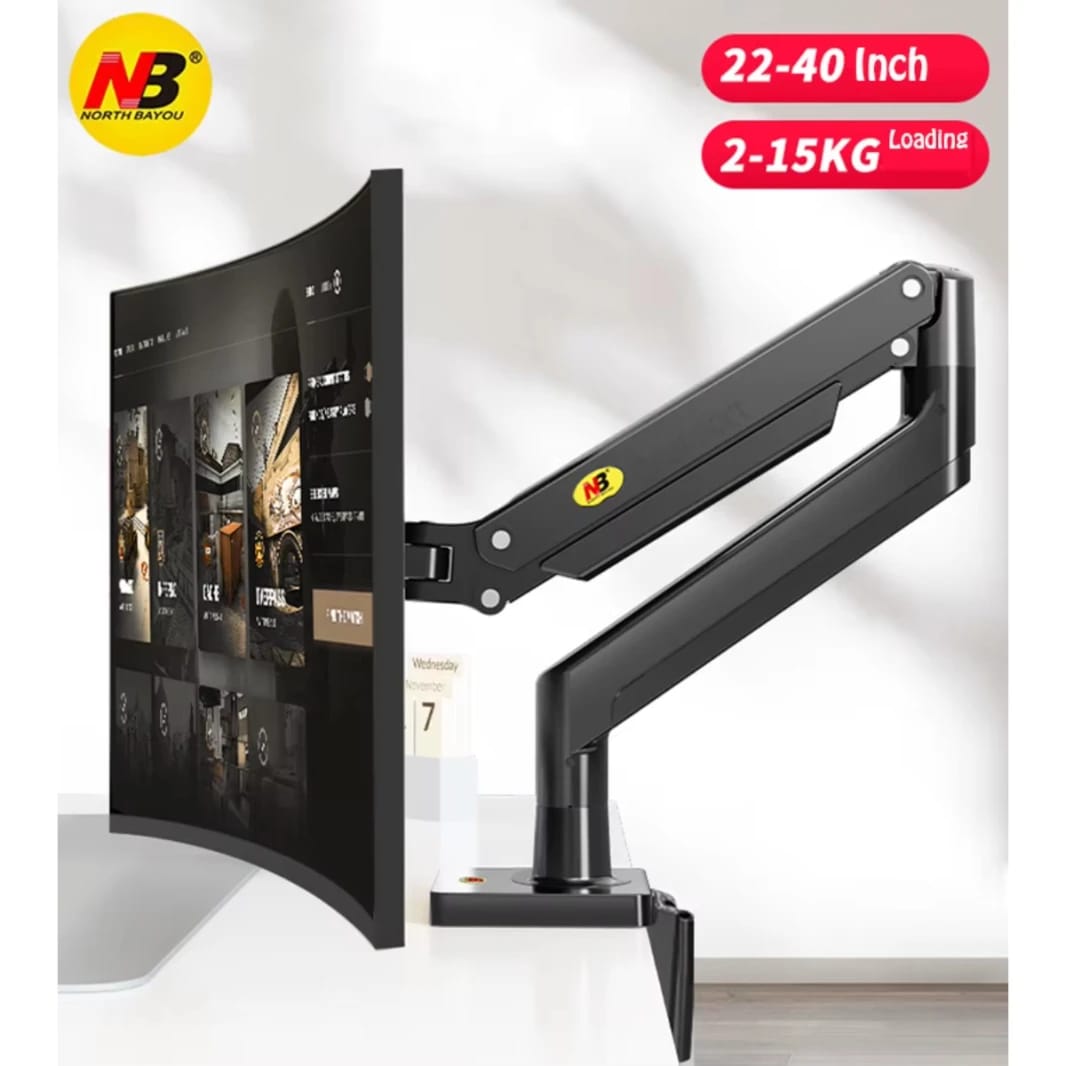 حامل شاشة مكتبي بذراع زنبرك غازي NB G40 للشاشات 22-40 بوصة