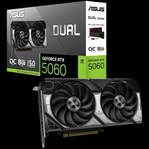 كارت شاشة ASUS Dual GeForce RTX 5060 OC Edition سعة 8GB GDDR7 128-بت