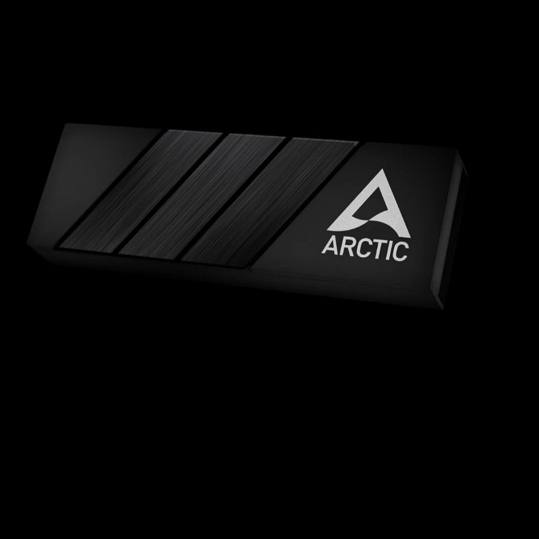 ARCTIC M2 Pro - مبرد المبدد الحراري لـ M.2 2280 SSD، مع وسادات ARCTIC TP-3 الحرارية، متوافق مع PC و PS5، للأقراص SSD أحادية وثنائية الجوانب - أسود