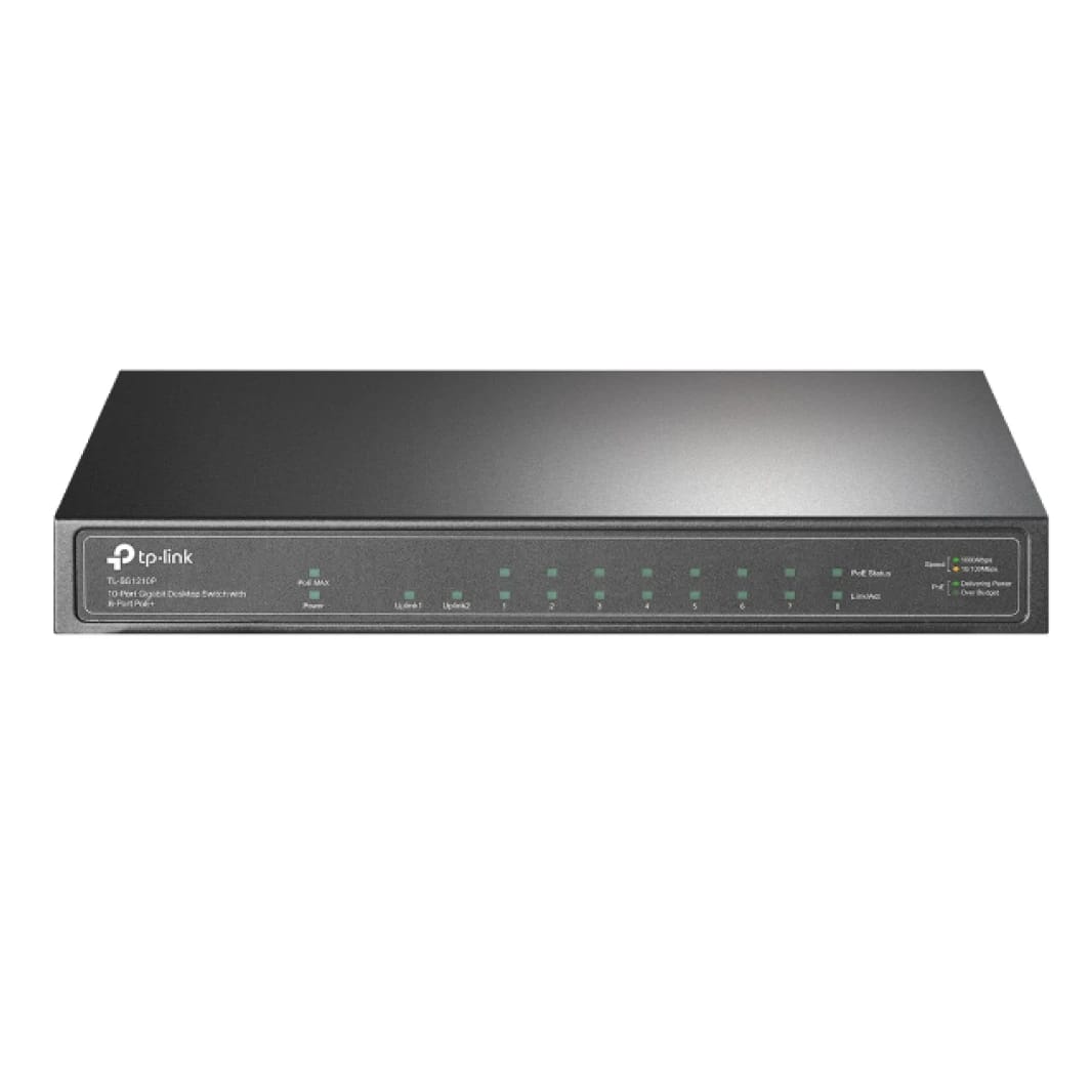 تي بي لينك سويتش TL-SG1210P 10 منافذ 8 POE