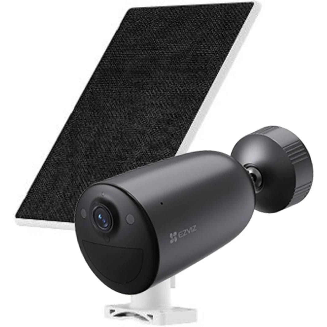 كاميرا مراقبة EZVIZ EB3 4G + بالطاقة الشمسية، دقة 2K، تحدث ثنائي الاتجاه، دفاع نشط مع صفارة وإنارة ساطعة، اتصال شبكة 4G، بطارية 5200mAh، أسود