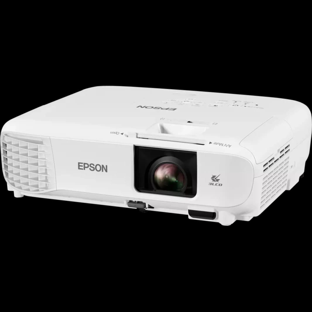 جهاز عرض الأعمال Epson EB-E24 3LCD، سطوع 3,600 لومن أبيض وملون، دقة XGA، عمر المصباح 12,000 ساعة (ايكو)، HDMI ومكبر صوت 5 وات
