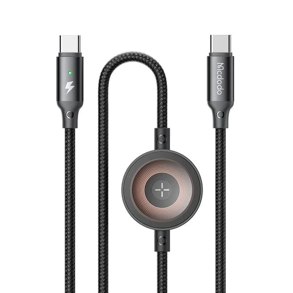 كابل شاحن لاسلكي MCDODO CA-2580 60W USB-C إلى USB-C وأبل ووتش 1.5 متر