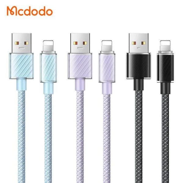 كابل شحن وبيانات شفاف لايتنينج MCDODO CA-3640 بطول 1.2 متر
