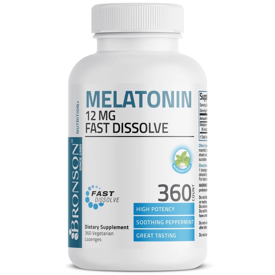 ميلاتونين 12 ملجم بنكهة النعناع 360 قرص تحت اللسان