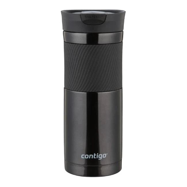 كوب السفر Contigo Snapseal Byron الفولاذي المقاوم للصدأ بسعة 590 مل، أسود