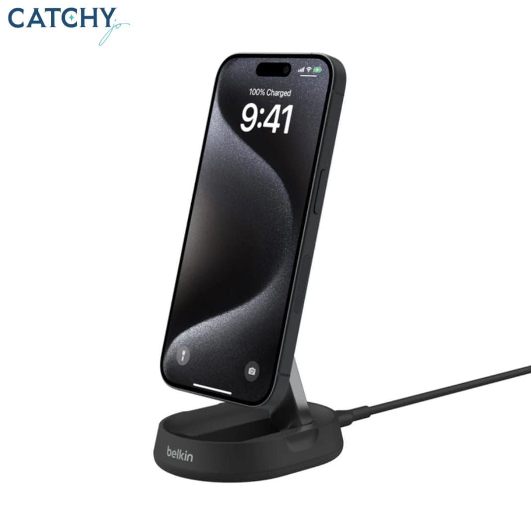شاحن Belkin Boost Charge Pro اللاسلكي المغناطيسي القابل للتحويل مع Qi2 (15W)