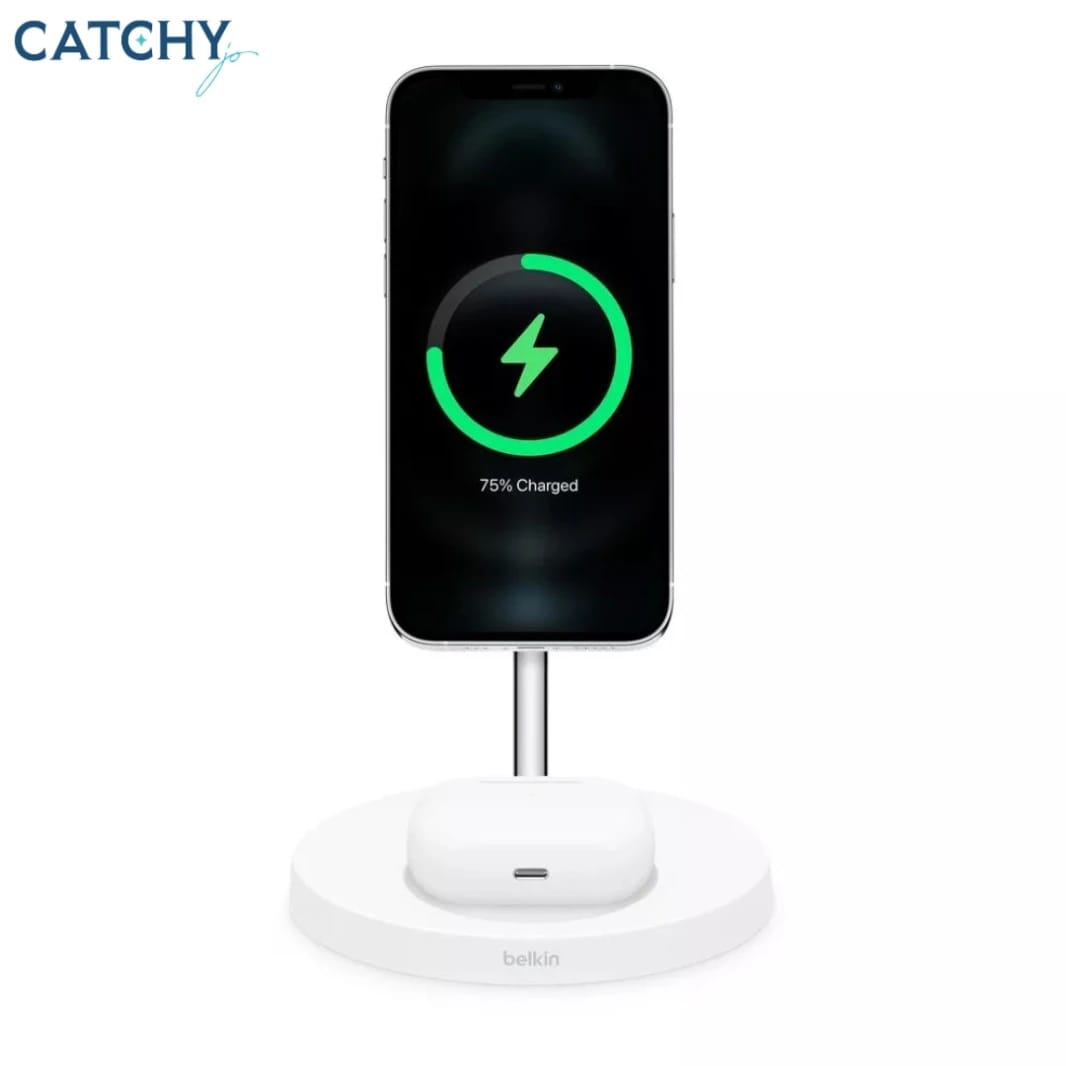 شاحن BELKIN بوست برو ٢ في ١ اللاسلكي مع ماج سيف
