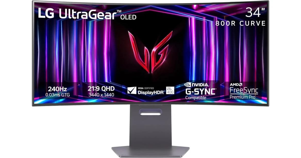 شاشة الألعاب إل جي UltraGear™ OLED حجم 34 بوصة WQHD بتردد 240 هرتز