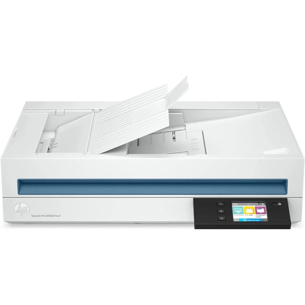 ماسح ضوئي مسطح HP Scanjet Pro N4600 Fnw1، دقة 1200 DPI، سعة وحدة تغذية 100 ورقة