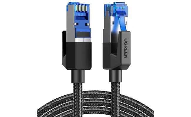 كابل إيثرنت UGREEN Cat 8 بطول 3 متر، مضفر عالي السرعة