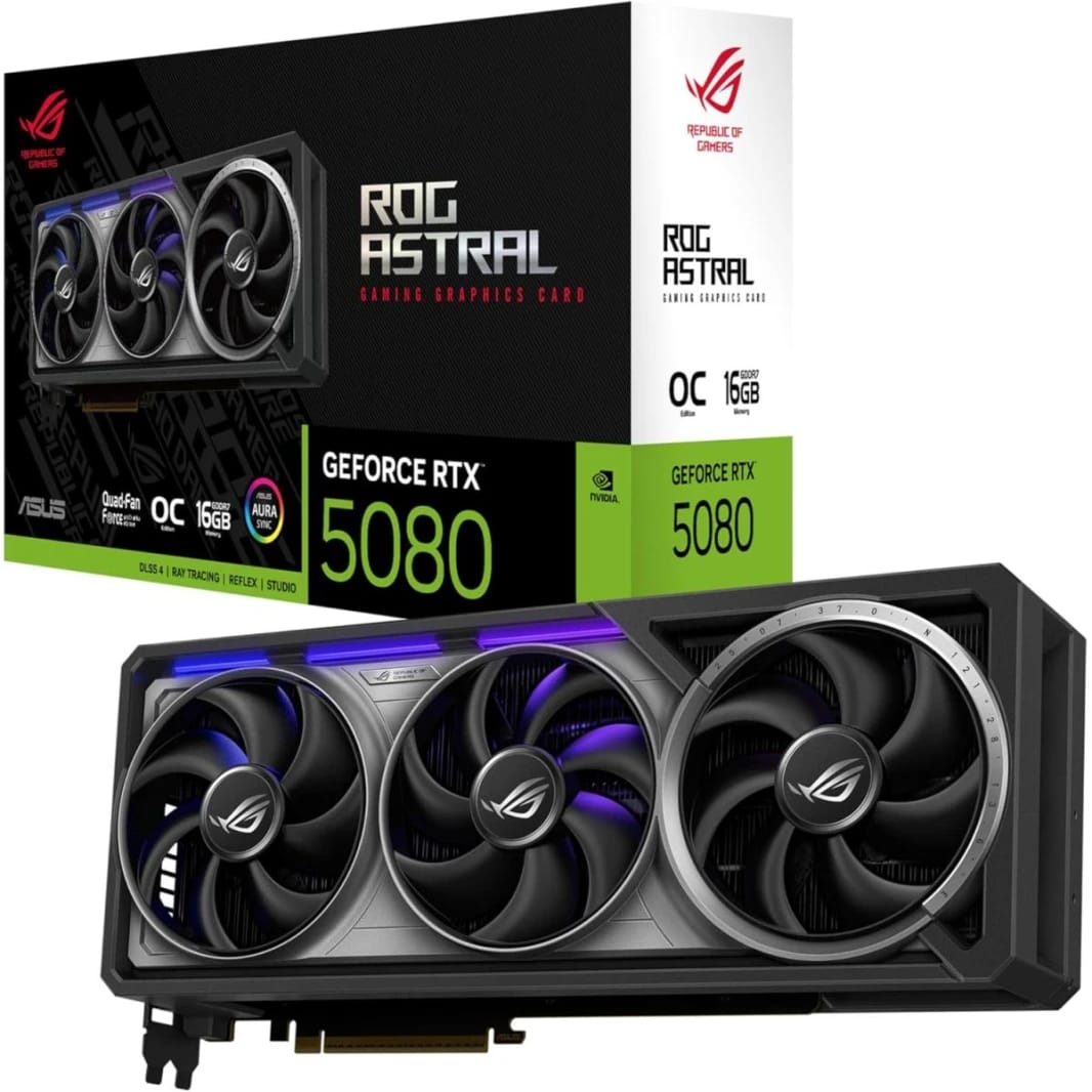 بطاقة الرسومات ASUS ROG Astral GeForce RTX 5080 16GB GDDR7 إصدار OC