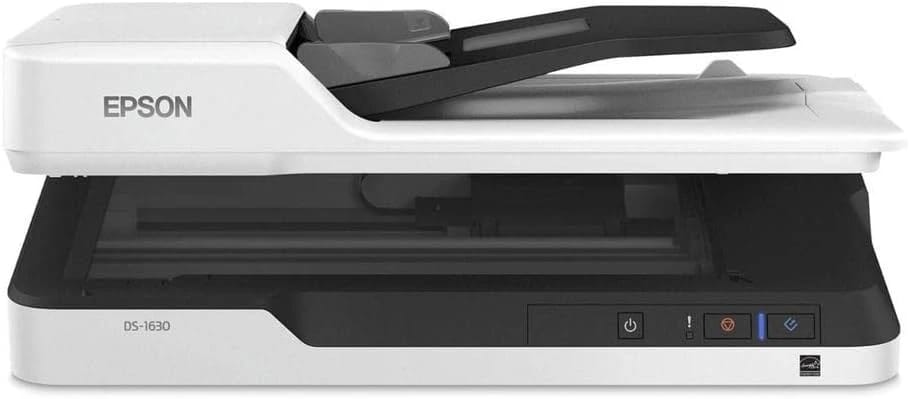 إبسون DS-1630 ماسح ضوئي مسطّح للألوان مع وحدة تغذية تلقائية للمستندات
