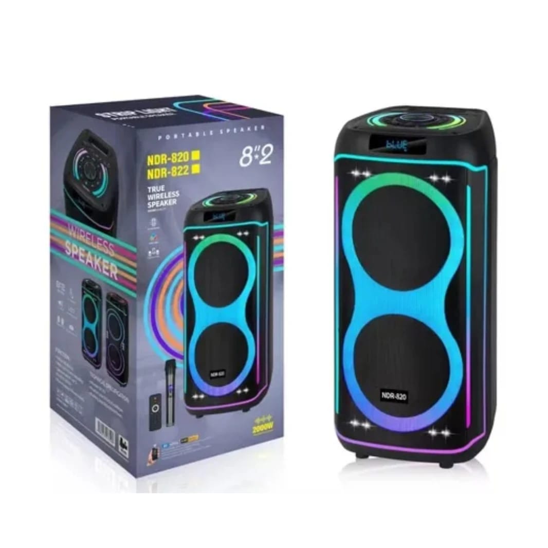 مكبر صوت محمول Ndr-820 2025 مزدوج 8 JBL دي جي للحفلات في الهواء الطلق