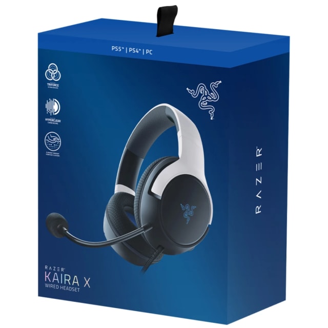 Razer Kaira X for PlayStation Wired Gaming Headset for PS5 - White